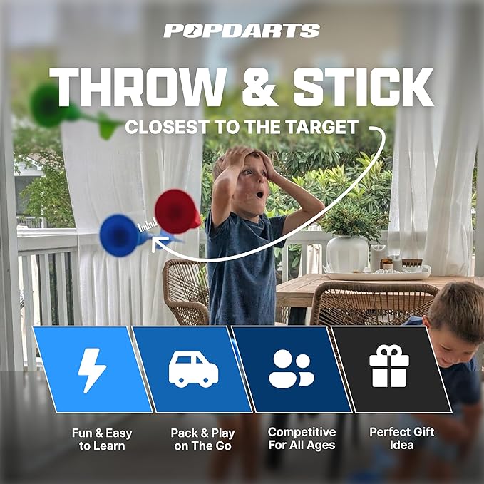 Popdarts Game Rookie Pack – Beginner-Friendly Suction Cup Dart Game - Image 2