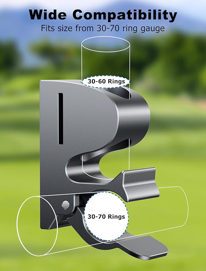 Magnetic Holder Clip for Golf Cart, Aluminum Alloy Stand Clip Holder Fit for 30-70 Rings, Golf Cart Accessories, Golf Gift for Men or Women
