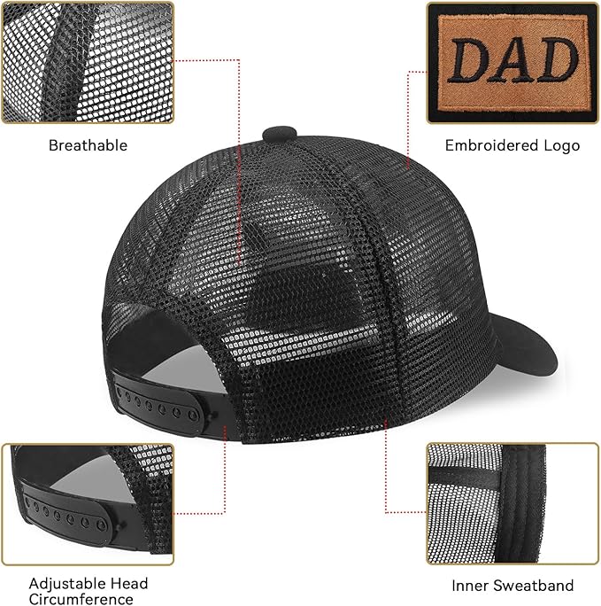 Men's Embroidered Adjustable Baseball Cap, Girl Dad Hat, Funny Trucker Hat, Mens Birthday Gift Ideas