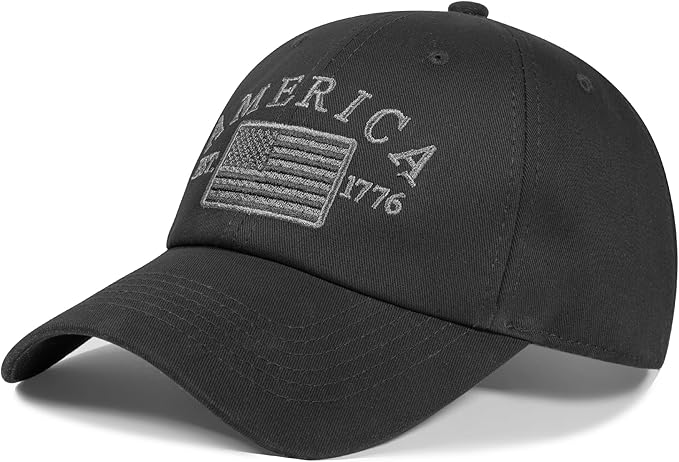 IIN American Flag Baseball Cap for Men Women Low Profile USA Army Tactical Operator Military Plain Dad Hat
