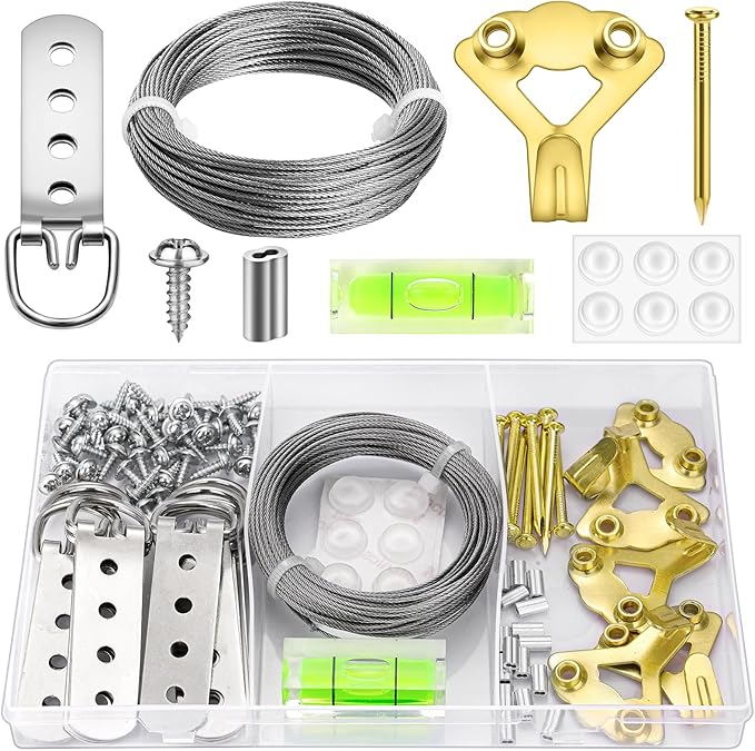 88Pcs Heavy Duty Picture Hanging Wire Kit, Include 50Ft Stainless Steel Wire - Image 9