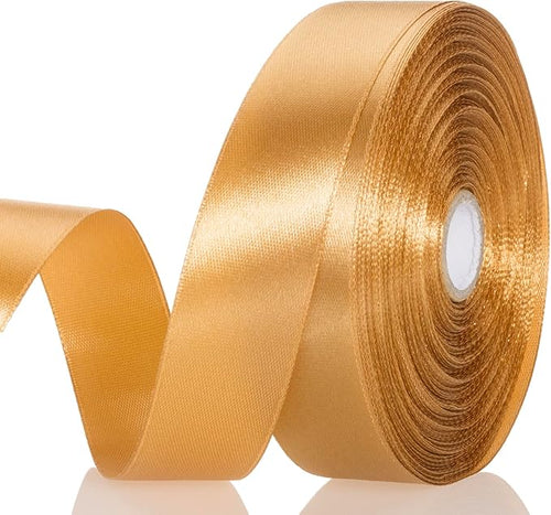 1 Copper Solid Satin Ribbon, 50 Yards Craft Fabric Ribbon by YASEO