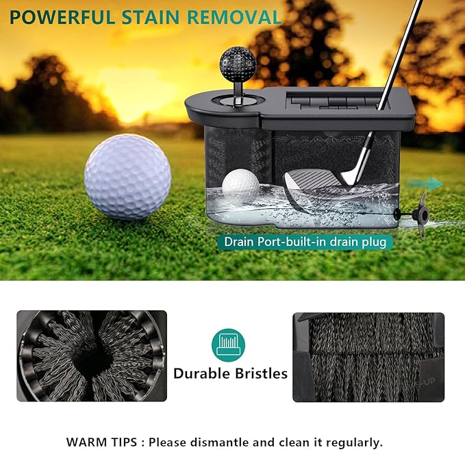 DRIVE UP Golf Cart Ball Washer and Club Cleaner Kit, Club Cart Golf Ball Cleaner and Club Head Washer, Suitable for Club Car Precedent, Tempo, Onward Gas and Electric Golf Carts, OEM 103662801