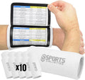 Sports Unlimited Adult Triple Wrist Coach, Football Wristbands for Plays, Baseball Wristbands, QB Arm Bands