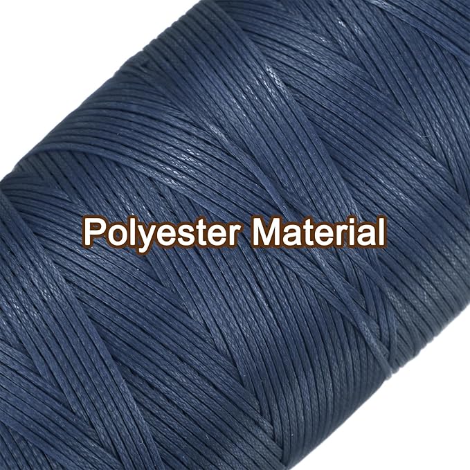 uxcell Leather Sewing Waxed Thread, 284 Yards / 260m 0.8mm 150D Flat Polyester - Image 3