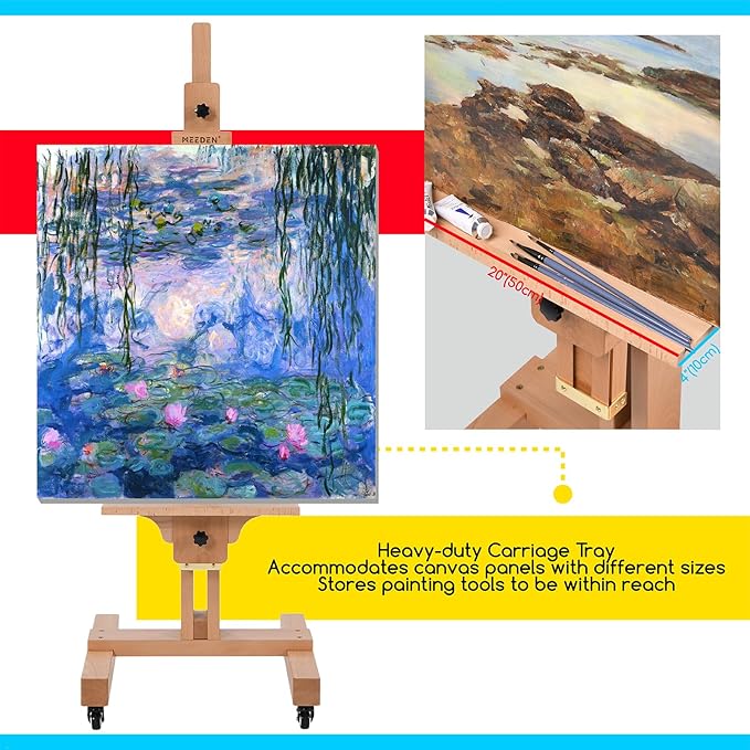 MEEDEN Large Art Easel for Painting: Solid Beech Wood Heavy Duty Artist Easel - Image 5