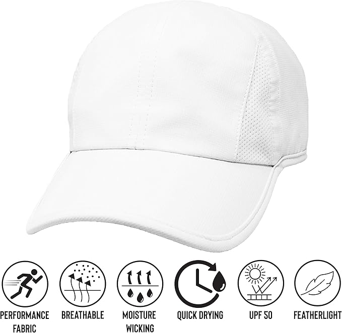 Ponyflo Women’s Ponytail Baseball Cap, Patented Active Feather-Light Hat with Open Back