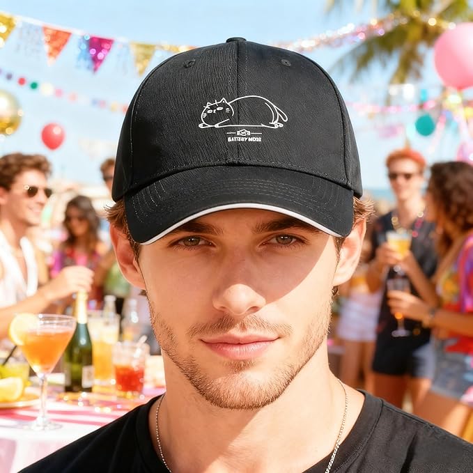 Embroidered Baseball Cap for Men Women, Breathable Cotton Adjustable Hat, Various Patterns for Casual Daily Outfits