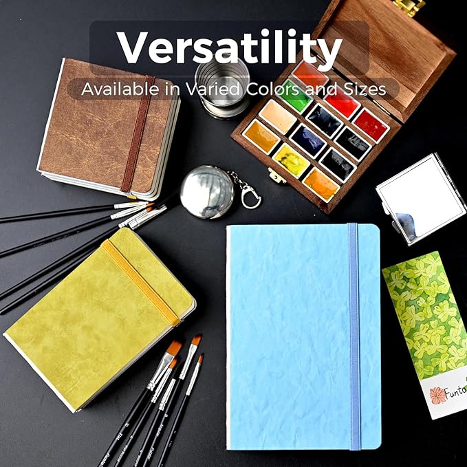 Funto Watercolor Journal, 2 Packs, 44 Pages Each, Cold-Pressed 100% Cotton - Image 4