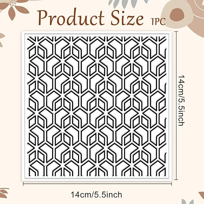 CHGCRAFT Geometry Polymer Clay Texture Sheets Line Art Silicone Texture Stamp - Image 2
