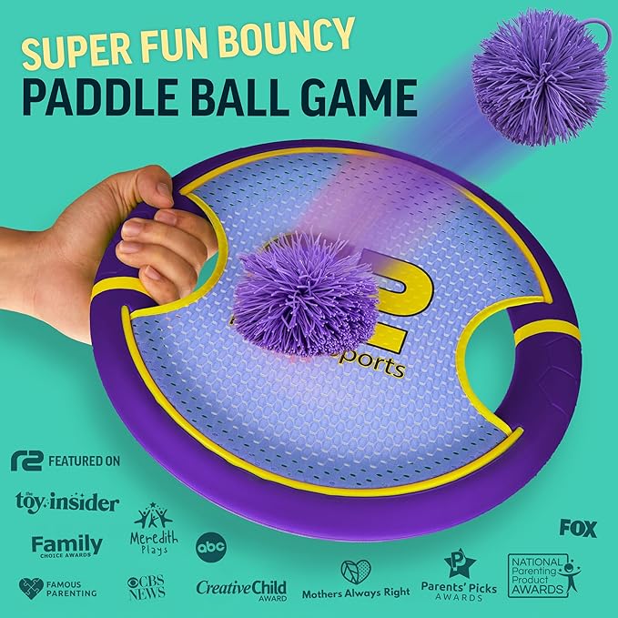 Fun Bouncy Paddle & Stringy Ball Toss & Catch Game - Image 2