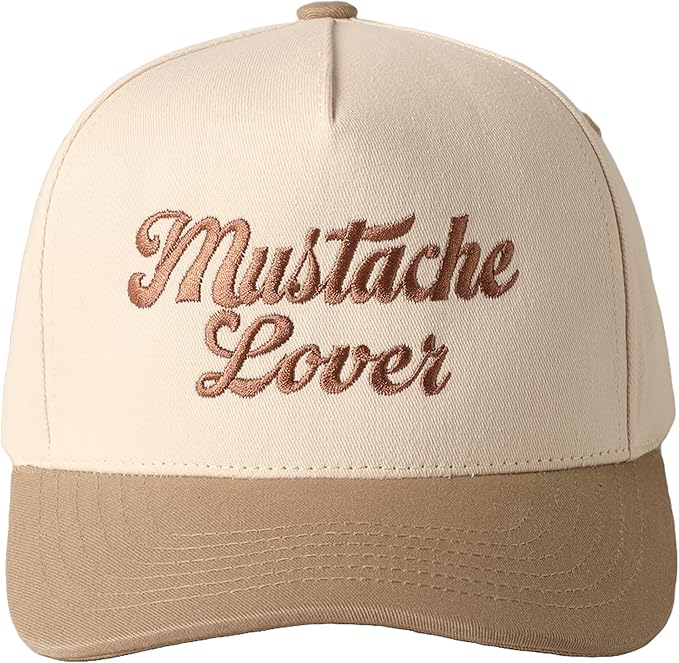 MIRMARU Two-Tone Vintage Canvas Trucker Hats for Men & Women, Adjustable Size Baseball Caps with Trendy Embroidered Design
