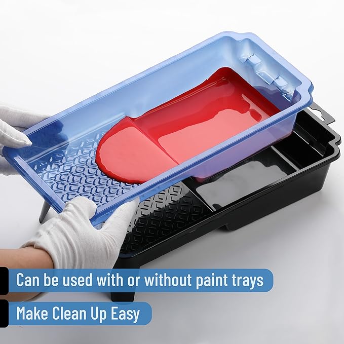 Bates- 4 Inch Paint Tray Set, 1x 4 Inch Paint Roller Tray, 20x Disposable - Image 6