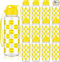 Funnymoom 12 Pcs Softball Water Bottles Bulk 17 oz Softball Sports Bottles with Leak Proof Flip Top Reusable Plastic Water Cups for Team Gift Accessories Sports Party Favors Supplies