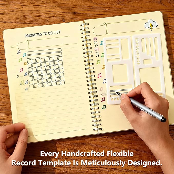 3 Pcs Journal Stencil Set – Reusable Flexible Templates - Image 3
