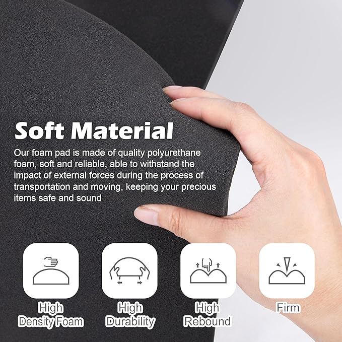 2 Pcs Polyurethane Foam Sheet- 16 x 12 x 1.5 Inch Cuttable Foam Inserts - Image 4