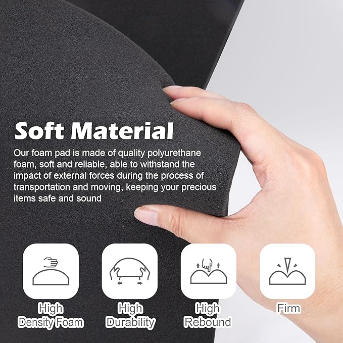 4 Pcs Polyurethane Foam Sheet- 16 x 12 x 1.5 Inch Cuttable Foam Inserts - Image 4