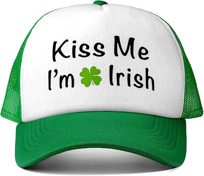 St Patricks Day hat Green Baseball Cap Shamrock Embroidered for man Women Funny