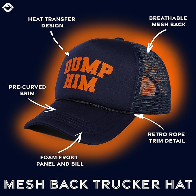 Funky Junque Premium Mesh Snapback Trucker Hat - Stylish Comfort for All - Patriotic, Humor & More