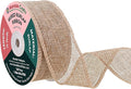 Mandala Crafts Natural Burlap Wired Ribbon 1.5 Inches Wide Jute Ribbons by MandalaCrafts