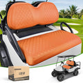 10L0L Golf Cart Seat Covers for Club Car Precedent,EZGO TXT Front/Rear Seats Diamond Pattern,Vinyl Leather with Adjustable Straps and Retractable Buckle, No Stapler Needed