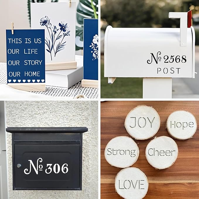 4 Pieces Metal Planner Stencil Journal Engraving Stencils Rustproof Small - Image 7