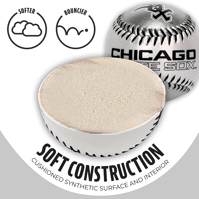 Franklin Sports MLB Team Soft Baseballs - Team Logo - Fan Shop Toy Baseball for Kids - Decoration for Desks and Office