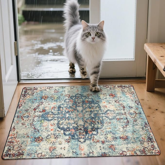 Lahome Bohemian Floral Medallion Area Rug - Image 3