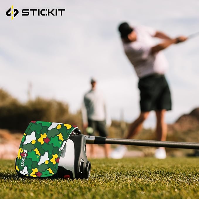 STICKIT Magnetic Rangefinder Strap | Strong Magnet Securely Holds to Golf Carts and Golf Clubs for Easy Access | Slim, Form Fitting, Size Adjustable