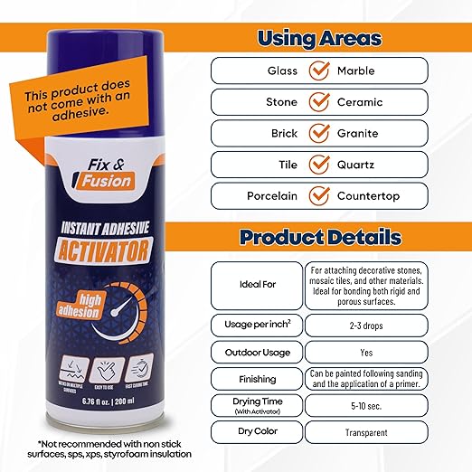 FIX & FUSION Activator Spray, Instant Cure Accelerator - Image 3