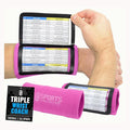 Sports Unlimited Youth Triple Wrist Coach, Football Wristbands for Plays, Baseball Wristbands, QB Arm Bands
