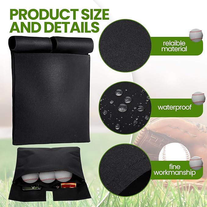 6 Pcs Baseball/Softball Umpire Accessories Set Including Umpire Shirt Hat Indicator Brush Ball Bag for Men Referee