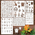 Egyptian Hieroglyphs Stencils, Ancient Egyptian Glyphs Alphabet Painting by Boqon