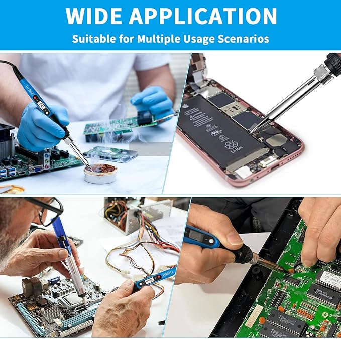 Soldering iron kit, fast heating within 10 seconds LCD digital adjustable - Image 6