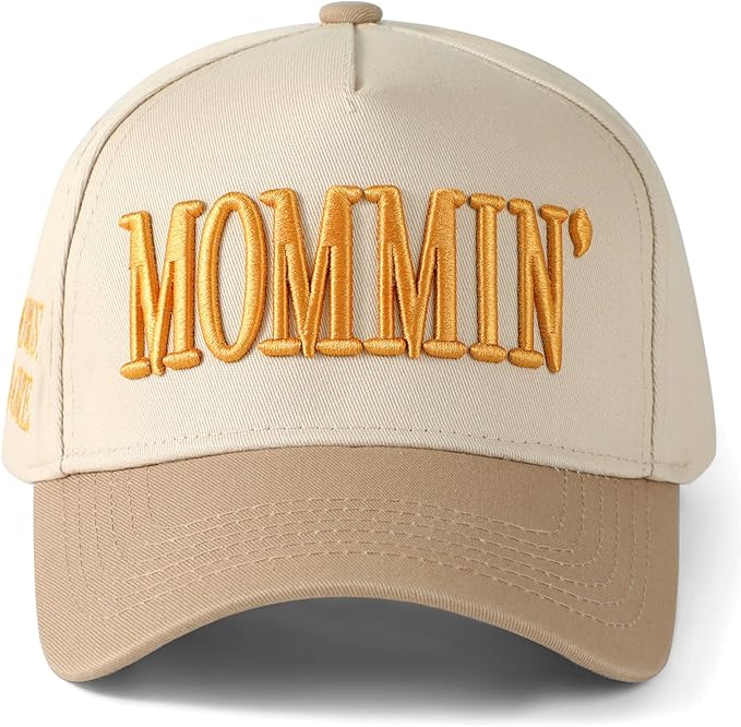 Mommin Hat Womens Trucker Hat for Wife Mothers Day Mom Gifts Vintage Two Tone Adjustable Embroidery Baseball Cap