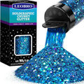 LEOBRO Blue Glitter, 160G/5.64OZ Holographic Chunky Glitter by LEOBRO