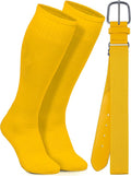 Baseball Socks and Belt Combo Set Cotton Boys Adjustable Baseball Softball Socks and Belt for Boys Girls