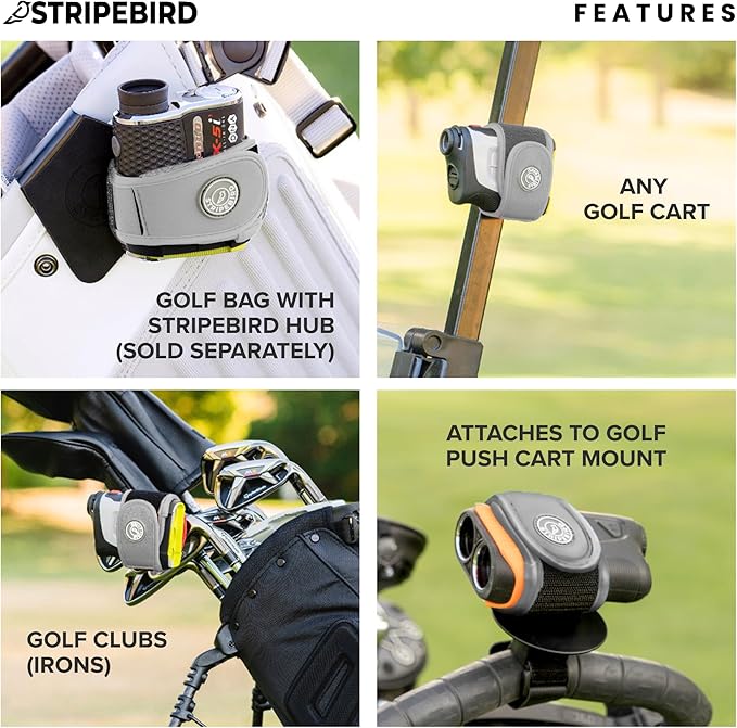 Stripebird 2.0 Slim Golf Rangefinder Magnetic Strap - Form Fitting, No Buckle, Range Finder