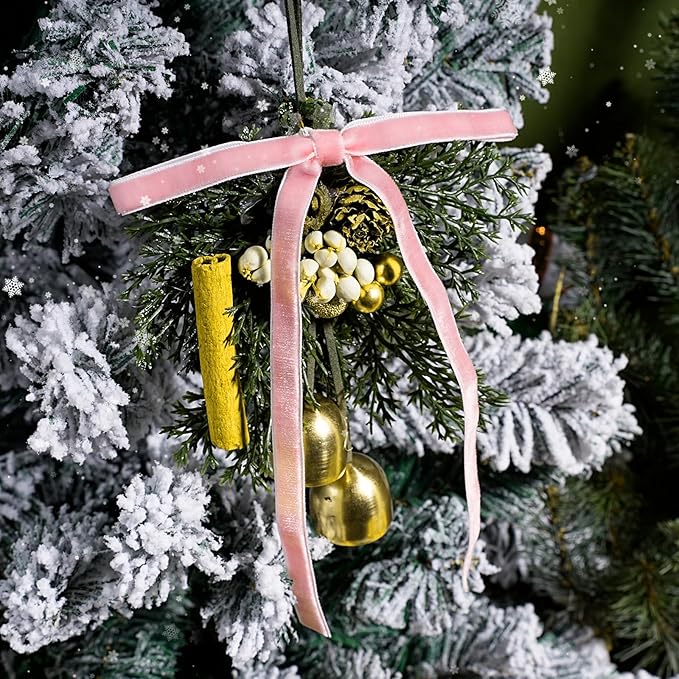 LaRibbons Thin Velvet Ribbon 3/8 Inch x 25 Yards, Gift Wrapping, Wreath Bow - Image 2