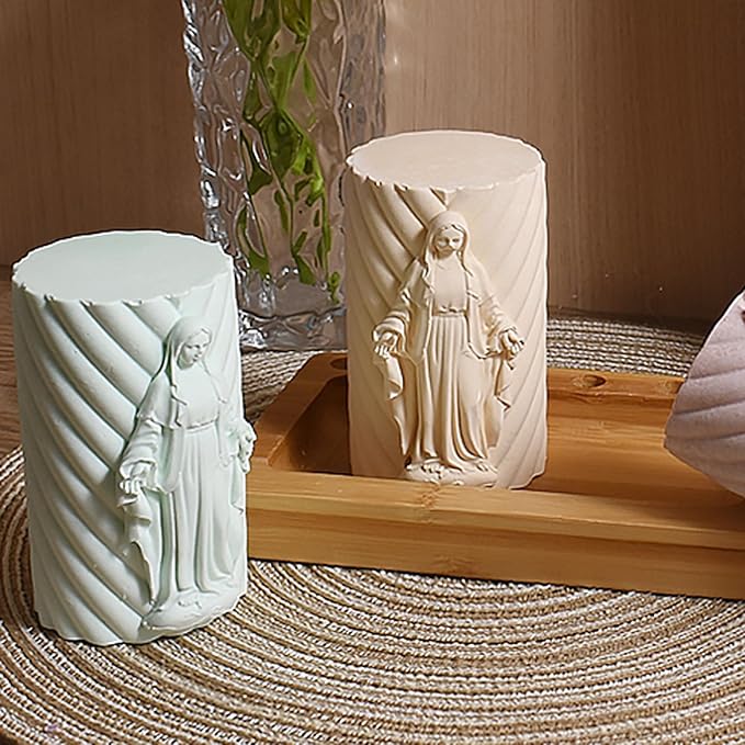 Religion Cylinder Nativity Jesus Angel Soap Resin Casting 3D Nativity Scene - Image 5