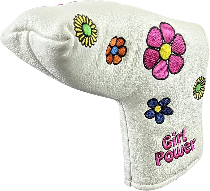 Foretra Driver Headcover Golf Club Covers Blade Mallet Putter Cover Alignment Stick Holder Hybrid Fairway Wood Head Cover Girl Power Novelty Golf Accessories for Most Brands