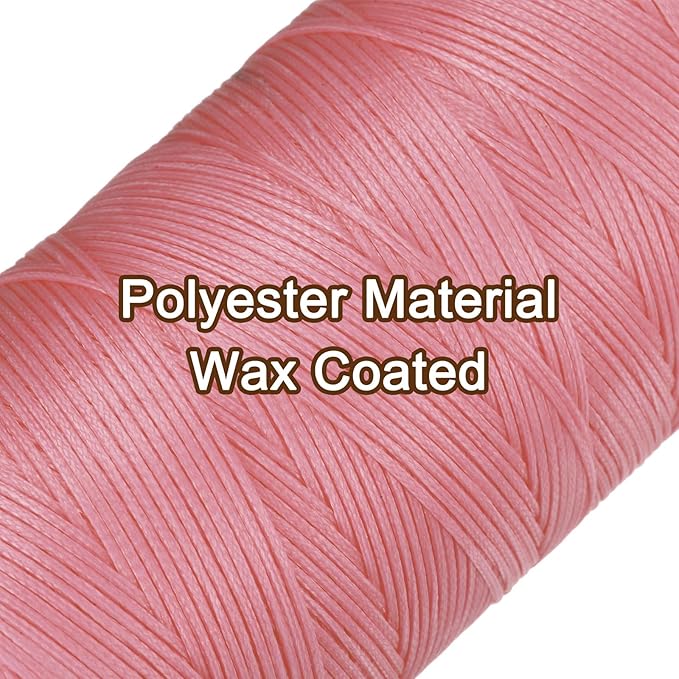 uxcell 150D 0.8mm Flat Waxed Thread 284 Yards Polyester Leather Sewing Waxed - Image 4