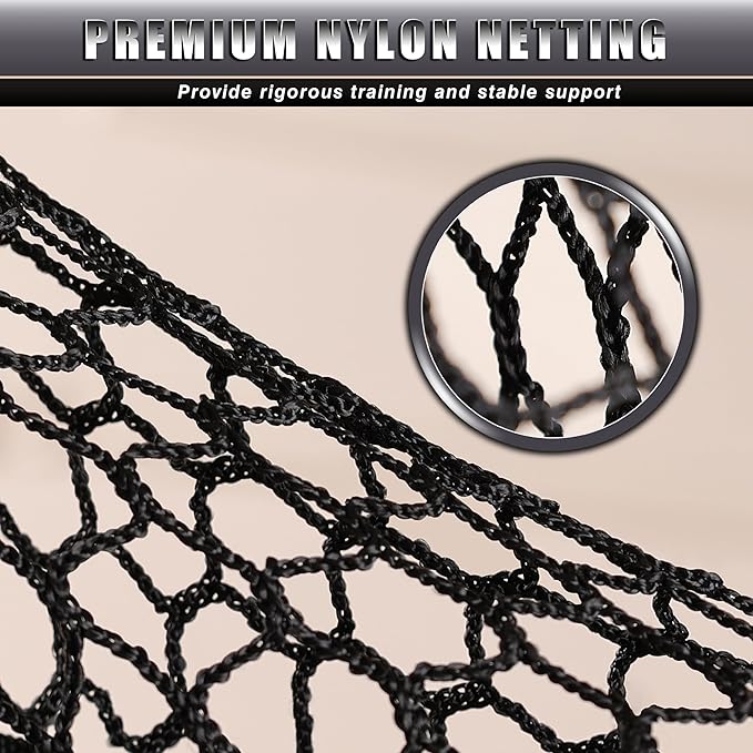 CHAMPKEY Double -Sided Golf Chipping Net with Mat and 12 Foam Balls - Professional Golf Practice Net Ideal for Indoor and Outdoor Training