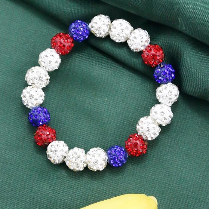 Baseball Bracelet for Women Men Baseball Mom Accessories Essentials Stuff Sparking Bead Bracelet Jewelry Baseballs Sport Fan Bracelet for Sports Game Team