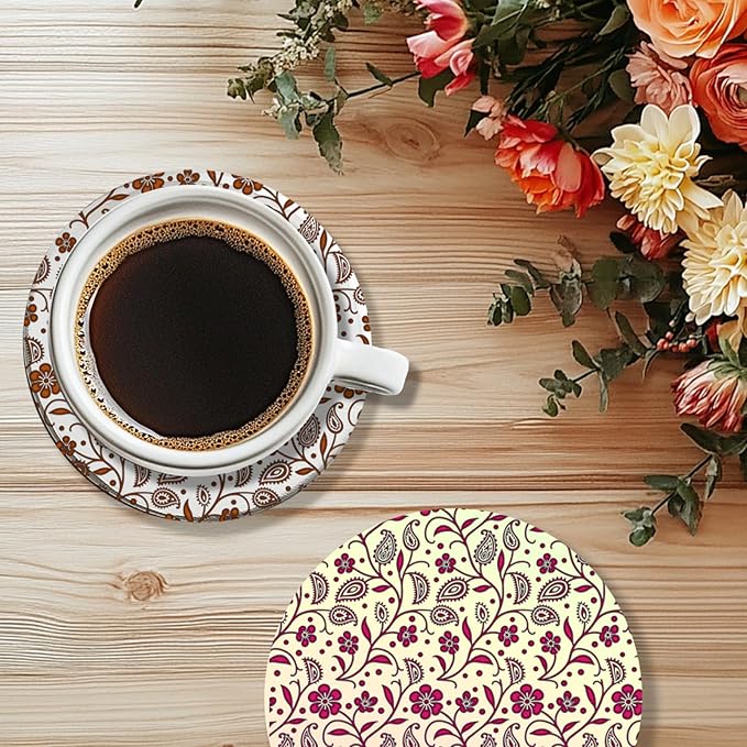 CHGCRAFT Paisley Pattern Polymer Clay Texture Sheet Vines Vintage Flowers - Image 8
