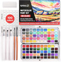 Watercolor Paint Set with 100 Bright Colors: by Unknown