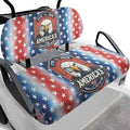 Yewatlles Golf Cart Seat Cover Set Fashion Printed for Club Car Small Breathable Bench Seat Covers, Washable Polyester Cloth 250 Years Eagle Pattern