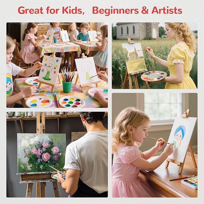 Canvas Boards for Painting 20 Pack, 4 of Each 4x4, 11x14 Primed White Art - Image 3