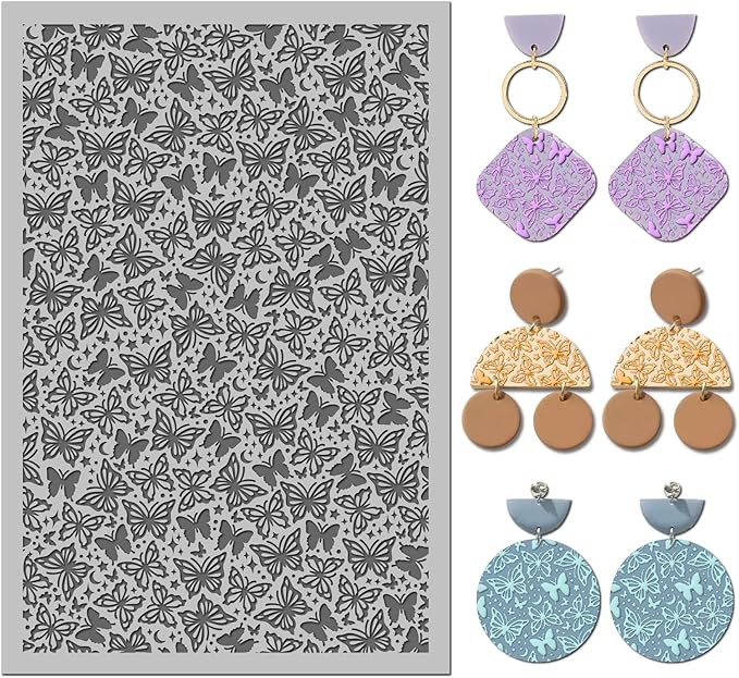 Arbuya Butterfly Polymer Clay Texture Mat by Arbuya