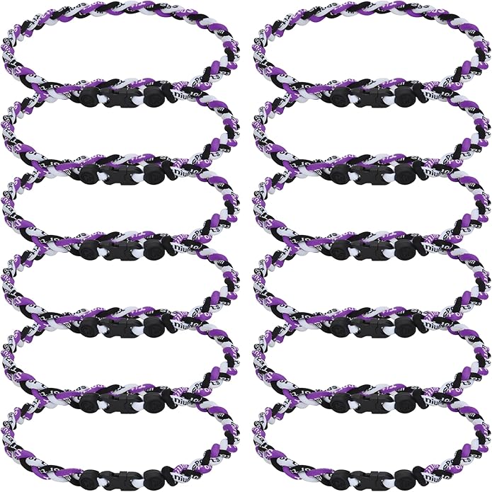 12Pack Baseball Necklaces for Boys, 18inches Braided Rope Tornado Titanium Sports Necklaces, Ideal for Baseball Team Gifts, Party Favors, Baseball Accessories Drip，Multi-Color